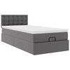 vidaXL Cama otomana colch&oacute;n cuero sint&eacute;tico gris 80x200cm