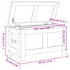 vidaXL Baúl de almacenaje con tapa madera de acacia marrón y blanco