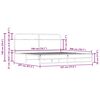 vidaXL Estructura de cama sin colch&oacute;n metal roble ahumado 180x200 cm