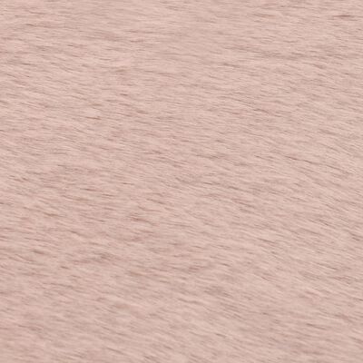 vidaXL Alfombra de pelo sintético de conejo rosa envejecido 80x150 cm