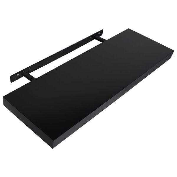 vidaXL Estantes flotantes de pared 2 unidades negro 80x20x3,8 cm