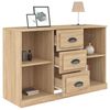 vidaXL Aparador madera contrachapada roble Sonoma 104,5x35,5x67,5 cm