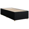 vidaXL Cama box spring con colch&oacute;n tela negro 90x190 cm