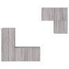 vidaXL Muebles de TV de pared 4 pzas madera de ingenier&iacute;a gris Sonoma