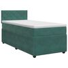 vidaXL Cama box spring con colch&oacute;n Verde oscuro 90 x 200 cm Terciopelo