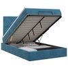 vidaXL Cama otomana con colch&oacute;n Azul Oscuro 120 x 190 cm Terciopelo