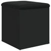 vidaXL Banco con almacenaje madera de ingenier&iacute;a negro 42x42x45 cm