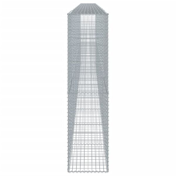 vidaXL Cesta de gaviones con cubierta hierro galvanizado 900x50x200 cm