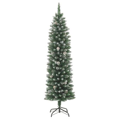 vidaXL Árbol de Navidad artificial estrecho con soporte PVC 150 cm