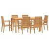 vidaXL Juego de comedor de jard&iacute;n 7 piezas madera maciza de teca