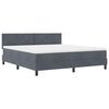 vidaXL Cama tipo Box Spring Gris oscuro 180 x 200 cm Terciopelo
