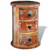 vidaXL Armario con 3 cajones madera maciza reciclada