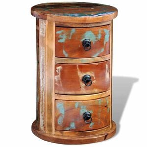 vidaXL Armario con 3 cajones madera maciza reciclada