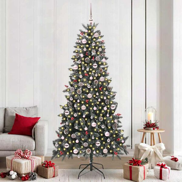 vidaXL &Aacute;rbol de Navidad artificial Verde 240 cm PVC, Pl&aacute;stico y Acero