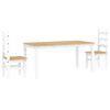 vidaXL Juego de comedor PANAMA 3 pzas madera maciza de pino blanco