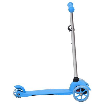 vidaXL Patinete de niños de 3 ruedas manillar ajustable aluminio azul