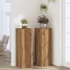 vidaXL Soportes para plantas 2 uds madera roble artisian 33x33x100 cm