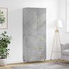 vidaXL Aparador alto madera contrachapada gris hormig&oacute;n 69,5x34x180 cm