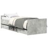 vidaXL Estructura de cama con cabecero piecero gris hormig&oacute;n 90x190cm