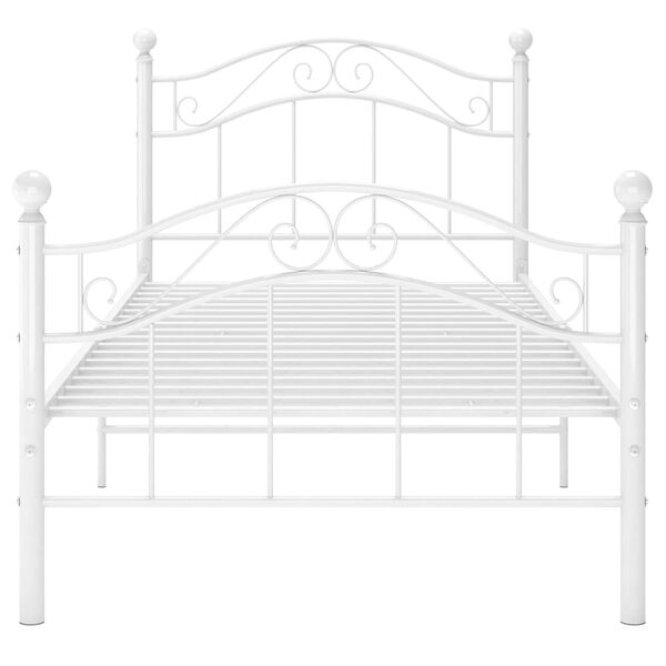 vidaXL Estructura de cama sin colch&oacute;n metal blanco 90x200 cm