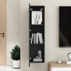 vidaXL Mueble pared TV madera contrachapada negro 30,5x30x110 cm