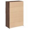 vidaXL Aparador de madera de ingeniería marrón roble 80x42,5x124 cm