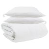 vidaXL Juego de Edred&oacute;n con almohada 3 uds. Pluma de pato