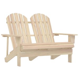 vidaXL Silla Adirondack de jard&iacute;n 2 plazas madera maciza de abeto