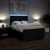 vidaXL Cama box spring con colch&oacute;n tela negro 140x190 cm