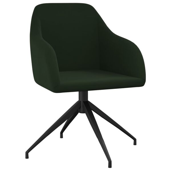 vidaXL Sillas de comedor 4 unidades terciopelo verde oscuro