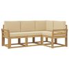 vidaXL Conjunto de sof&aacute;s de exterior 4 uds. y Beige