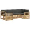 vidaXL Conjunto de sof&aacute;s de exterior 5 uds. Blanco y Antracita