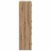 vidaXL Alacena Roble artesanal 68 x 37 x 142 cm Madera contrachapada