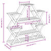 vidaXL Soporte para flores de madera maciza abeto 110x25x105 cm