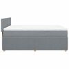 vidaXL Cama box spring con colch&oacute;n tela gris claro 160x200 cm