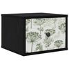 vidaXL Mesita de noche de pared GOTHA Roble Negro 36 x 33 x 25 cm