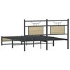 vidaXL Estructura de cama sin colchón madera roble Sonoma 137x190 cm