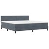 vidaXL Cama tipo Box Spring Gris oscuro 200 x 200 cm Terciopelo
