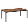 vidaXL Set comedor jardín 9 pzas ratán sintético y madera acacia negro
