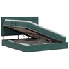 vidaXL Cama con almacenamiento y colch&oacute;n Verde oscuro 180 x 200 cm