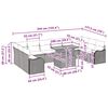 vidaXL Conjunto de sof&aacute; de jard&iacute;n con coj&iacute;n 11 pcs beige y gris claro