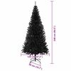 vidaXL Árbol de Navidad con 300 LED con soporte Negro 240 cm PVC