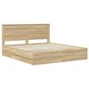 vidaXL Estructura de cama Roble Sonoma 200 x 200 cm Madera Ingenieril