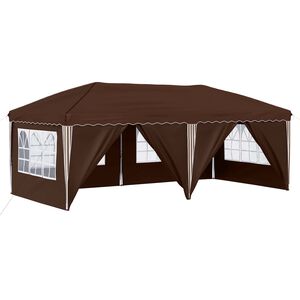 vidaXL Carpa Plegable para Fiestas 575 x 288 x 245 cm Marr&oacute;n