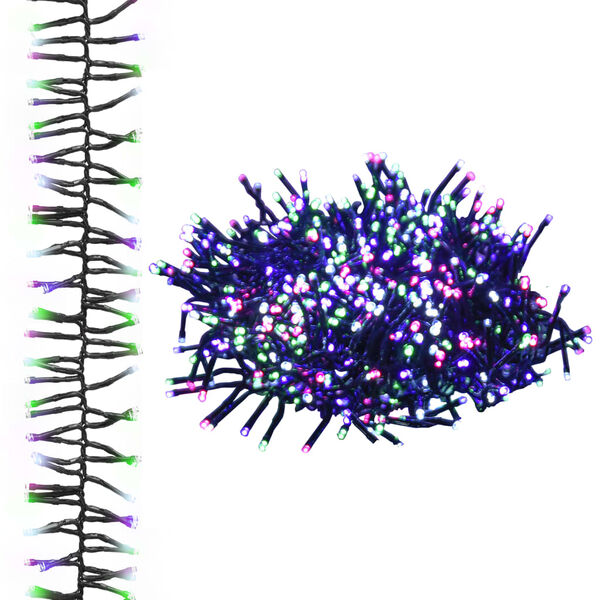 vidaXL Tira de luces de racimo con 3000 LED PVC pastel multicolor 23 m