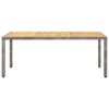 vidaXL Mesa de jard&iacute;n madera acacia rat&aacute;n sint&eacute;tico gris 190x90x75 cm