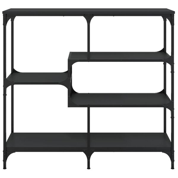 vidaXL Mesa consola madera contrachapada negro 103x32x95 cm