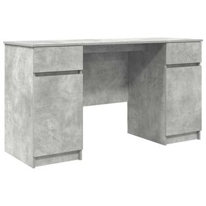 vidaXL Escritorio Gris hormig&oacute;n Madera de ingenier&iacute;a 140 x 49 x 76 cm