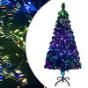 vidaXL &Aacute;rbol de Navidad artificial y soporte verde fibra &oacute;ptica 120 cm