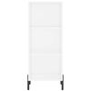 vidaXL Aparador alto contrachapada blanco brillante 34,5x32,5x180 cm